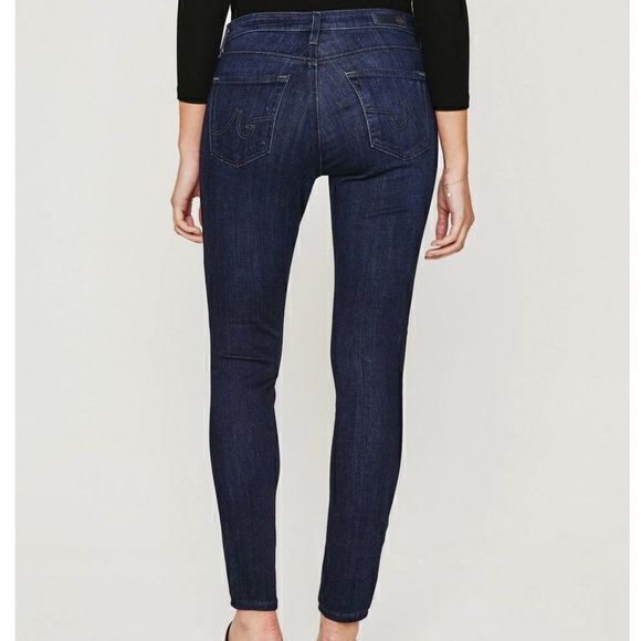 AG Adriano‎ Goldschmied Size 27R Blue Wash Super Skinny Ankle Jeans - Picture 1 of 14